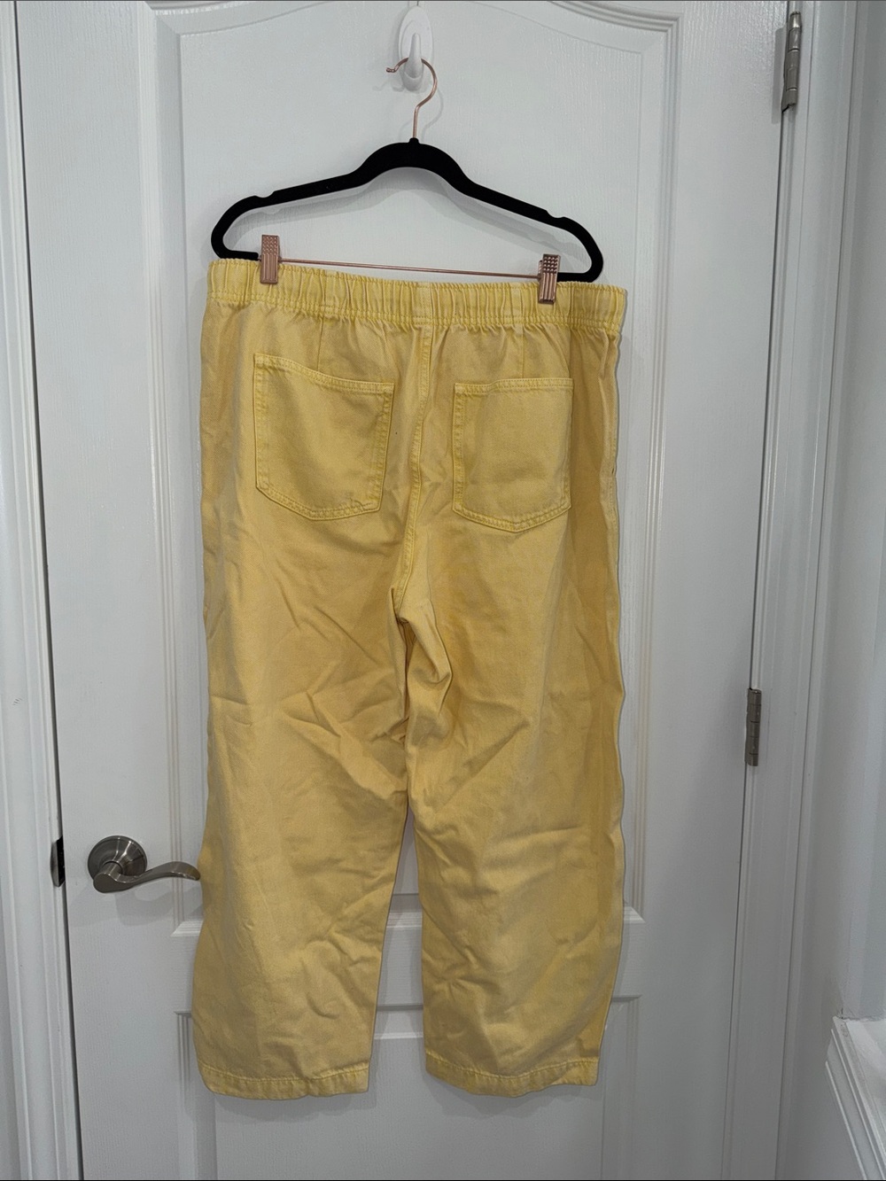 Gap Yellow pull on barrel Drawstring Casual Pants size large NWT - Picture 6 of 6